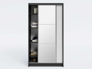 miniaturka Szafa przesuwna Kerem z lustrem i półkami