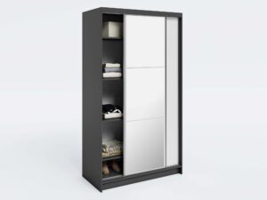 miniaturka Szafa przesuwna Kerem z lustrem i półkami