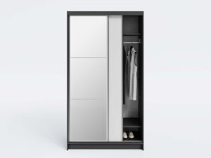 miniaturka Szafa przesuwna Kerem z lustrem i półkami