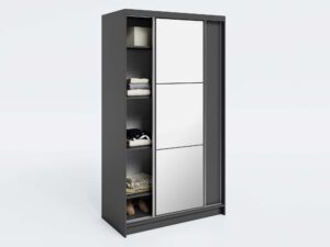 miniaturka Szafa przesuwna Kerem z lustrem i półkami