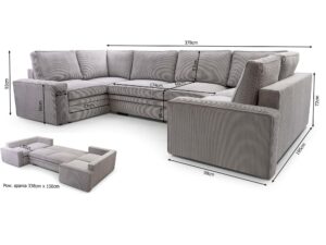 miniaturka Narożnik Nowoczesny Sprężyny Faliste Moa U