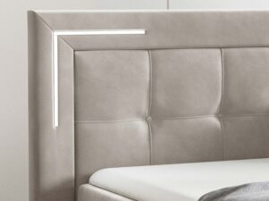 miniaturka Łóżko pikowane oświetlenie LED Paese