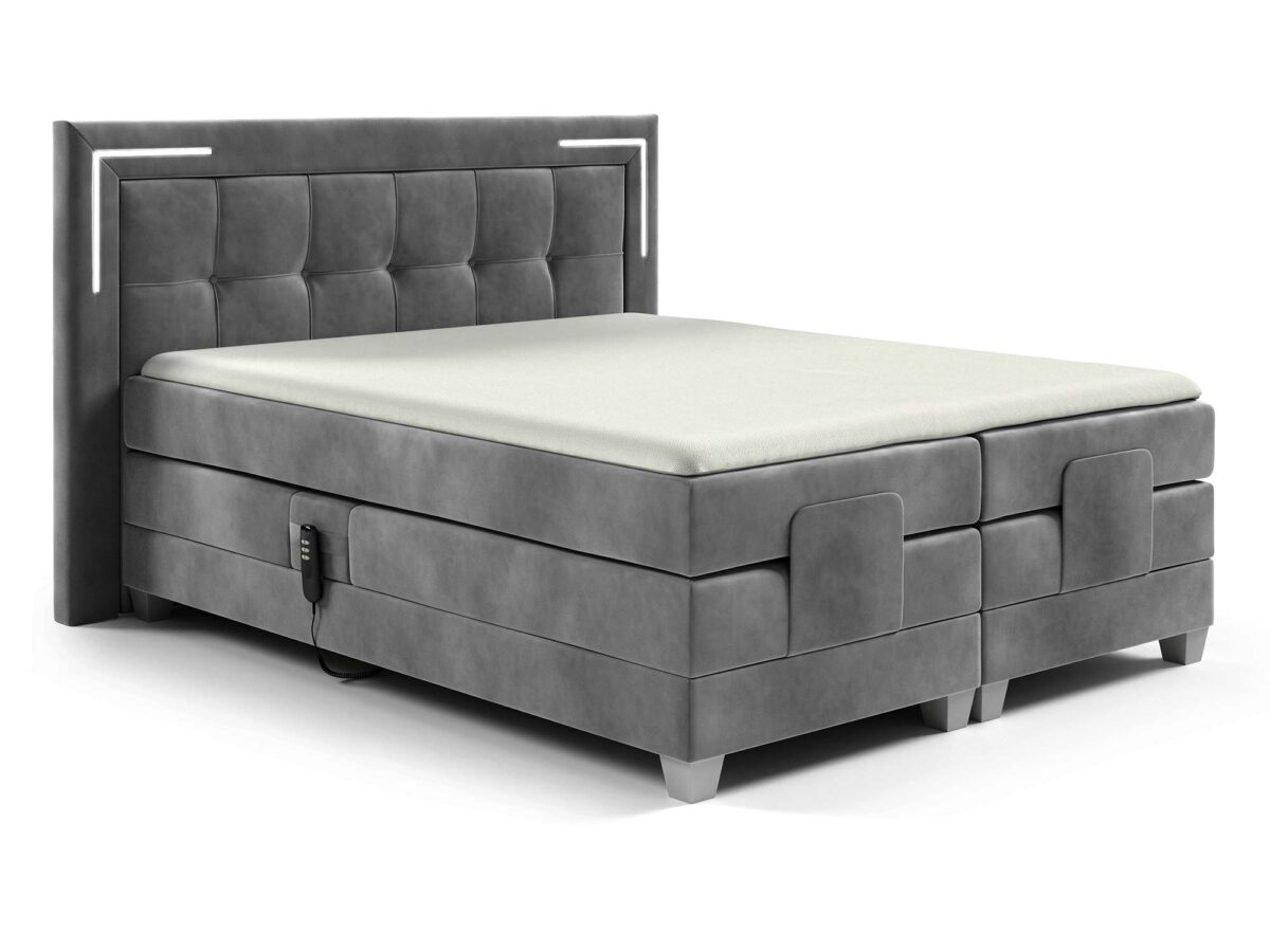 Łóżko pikowane oświetlenie LED Paese