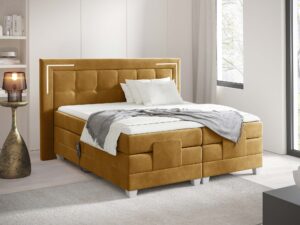 miniaturka Łóżko pikowane oświetlenie LED Paese