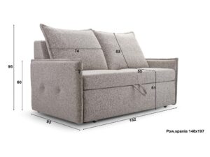 miniaturka Kanapa Nowoczesna Z Pojemnikiem Rozkładana Dodo