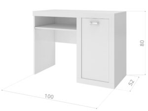 miniaturka Biurko młodzieżowe Leo kolorowe do pokoju nastolatka