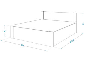 miniaturka Łóżko z pojemnikiem do sypialni w stylu skandynawskim Corner