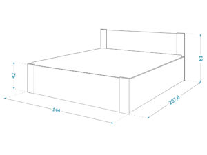 miniaturka Łóżko z pojemnikiem do sypialni w stylu skandynawskim Corner