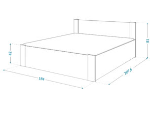 miniaturka Łóżko z pojemnikiem do sypialni w stylu skandynawskim Corner