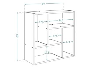 miniaturka Półka na książki i dekoracje SETTE praktyczna do salonu