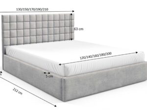 miniaturka Łóżko klasyczne pojemnik i stelaż Amico 3