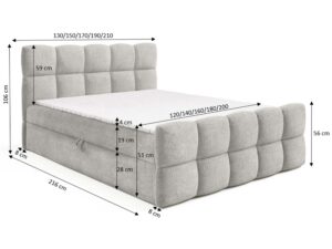 miniaturka Łóżko z pojemnikiem automat sprężynowy Bergamo