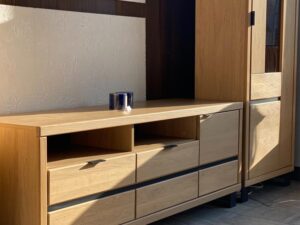 miniaturka Komoda dębowa na metalowych nóżkach Nexor 32