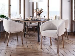 miniaturka Krzesło dębowe skandynawskie tapicerowane Acai