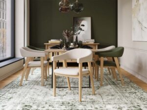 miniaturka Krzesło klasyczne tapicerowane z dębu Benton