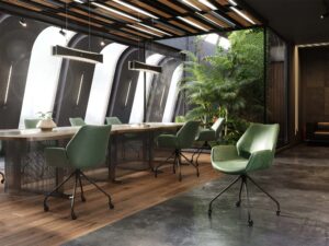 miniaturka Stylowy fotel loftowy z kółkami Holika ARMCHAIR