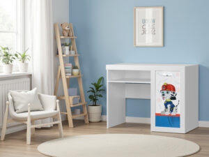 miniaturka Biurko dziecięce Leo z nadrukiem bajkowym i szufladą