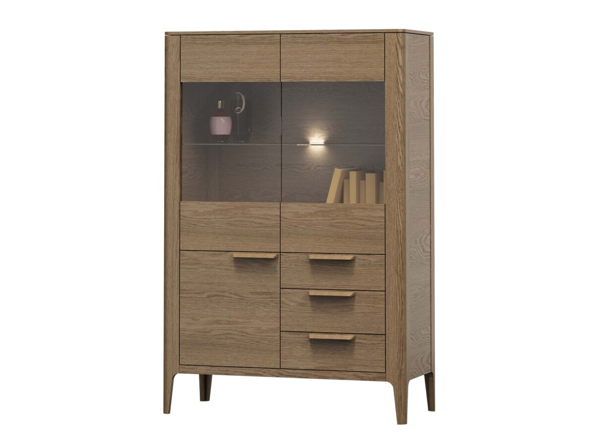 Witryna 3D3S z drewnianymi detalami Cavoria