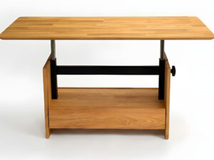 miniaturka Stolik dębowy regulowana wysokość szuflada Artisan 04