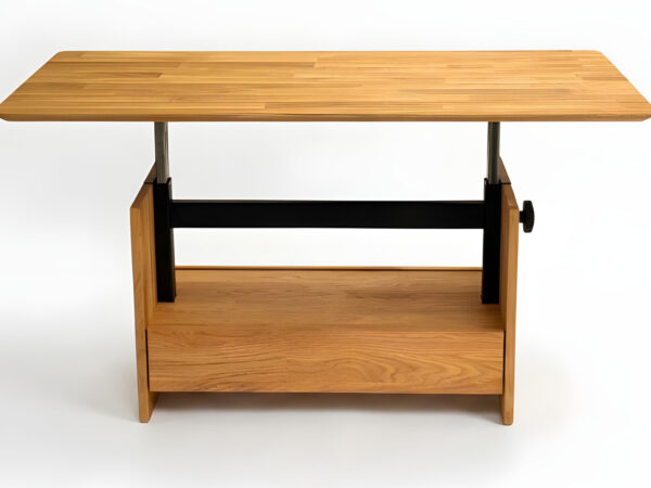 Ława podnoszona dębowa z mechanizmem podnoszenia blatu