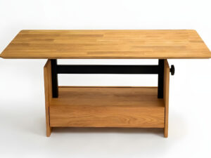 miniaturka Stolik dębowy regulowana wysokość szuflada Artisan 04