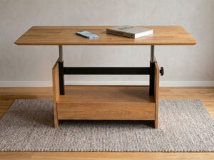 miniaturka Stolik dębowy regulowana wysokość szuflada Artisan 04