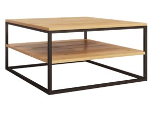 miniaturka Stolik industrialny metalowo-drewniany 80×80 Metron