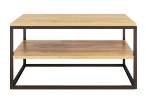 miniaturka Stolik industrialny metalowo-drewniany 80×80 Metron