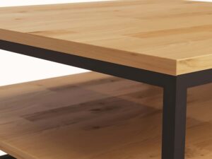 miniaturka Stolik industrialny metalowo-drewniany 80×80 Metron