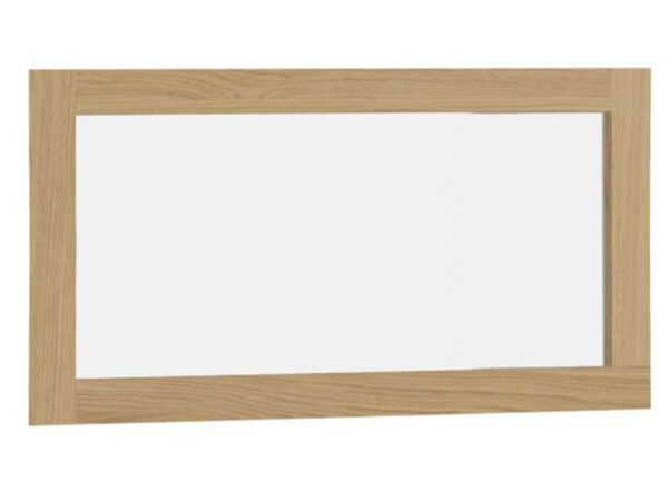 Lustro prostokątne szerokie w ramie dąb naturalny