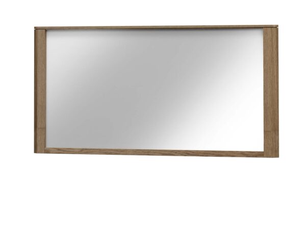 Lustro prostokątne w ramie ciemny dąb