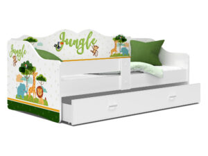 miniaturka Łóżko dziecięce Rima 160 z nadrukiem i wysuwaną szufladą