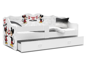 miniaturka Łóżko dziecięce Rima 160 z nadrukiem i wysuwaną szufladą