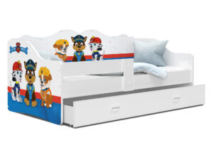 miniaturka Łóżko dziecięce Rima 160 z nadrukiem i wysuwaną szufladą