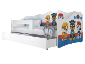 miniaturka Łóżko dziecięce Rima 160 z nadrukiem i wysuwaną szufladą