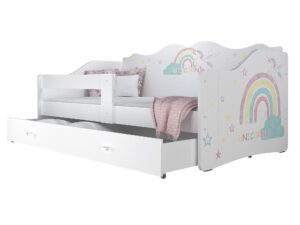 miniaturka Łóżko dziecięce Rima 160 z nadrukiem i wysuwaną szufladą