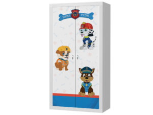 miniaturka Szafa dziecięca Leo z nadrukiem bajkowym i półkami