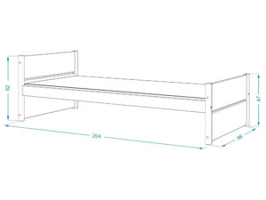 miniaturka Klasyczne łóżko Amara jednoosobowe