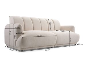 miniaturka Kanapa Nowoczesna Sprężyny Faliste Wolnostojąca Irys