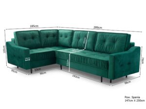 miniaturka Kanapa Loftowa Sprężyny Faliste Rozkładana Tulano