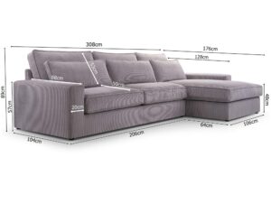 miniaturka Kanapa Nowoczesna Sprężyny Faliste Lunoon