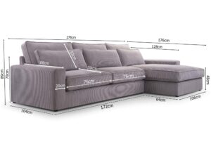 miniaturka Kanapa Nowoczesna Sprężyny Faliste Lunoon Mini