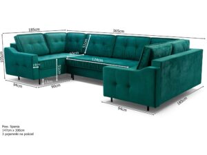 miniaturka Narożnik Loftowy Z Pojemnikiem Rozkładany Tulano U