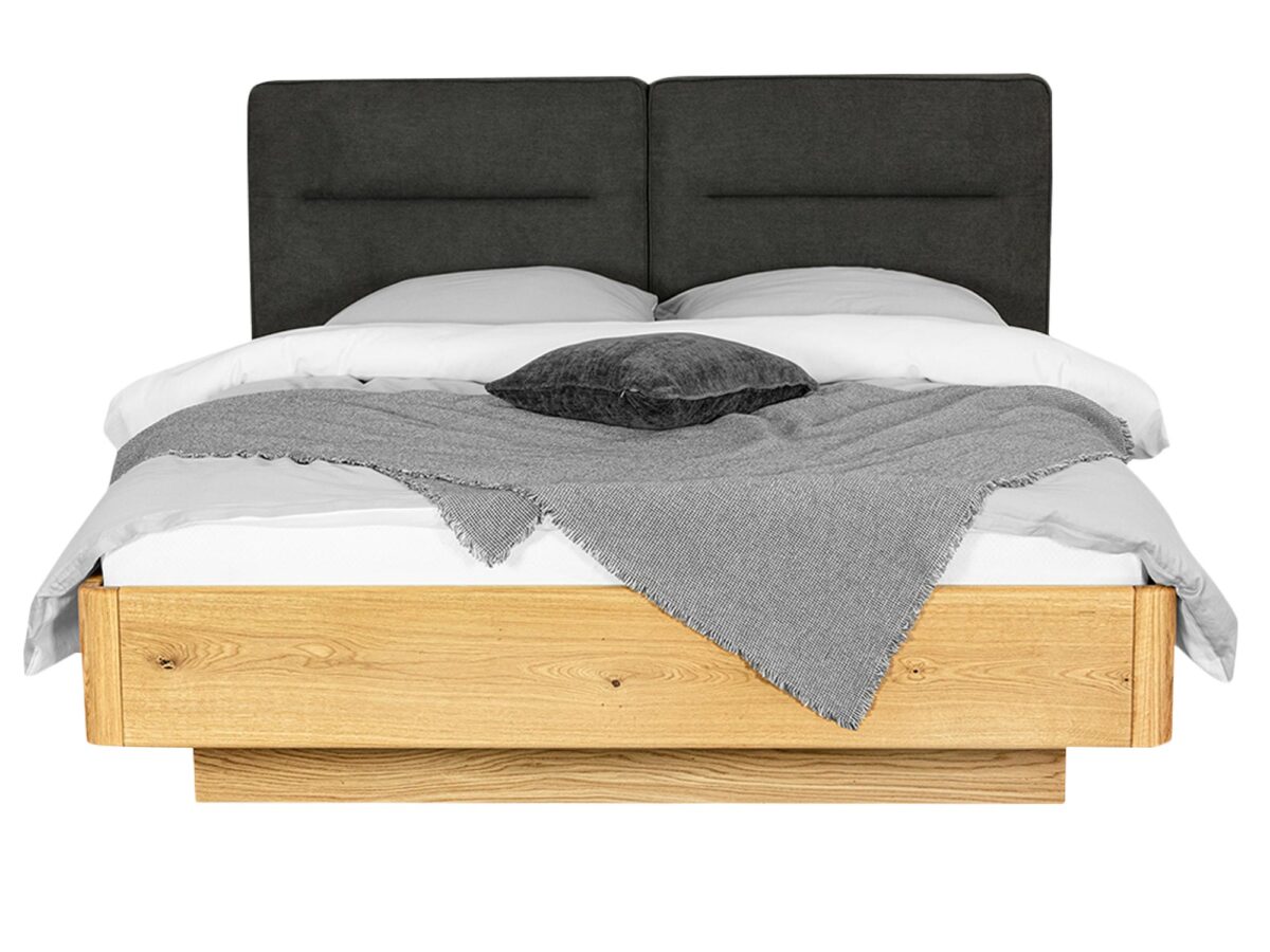 Łóżko dębowe z pojemnikiem i nowoczesnym designem Surara