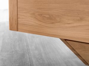 miniaturka Stylowe łóżko dębowe do sypialni z pojemnikiem Garo B