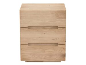 Drewniana szafka nocna z litego drewna Macari 3L