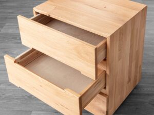 miniaturka Drewniana szafka nocna z litego drewna Macari 3L