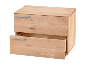 miniaturka Szafka nocna drewniana z litego drewna Arella 2L-RE