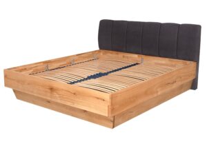 miniaturka Wygodne łóżko dębowe z pojemnikiem i nowoczesnym designem Dasalia A