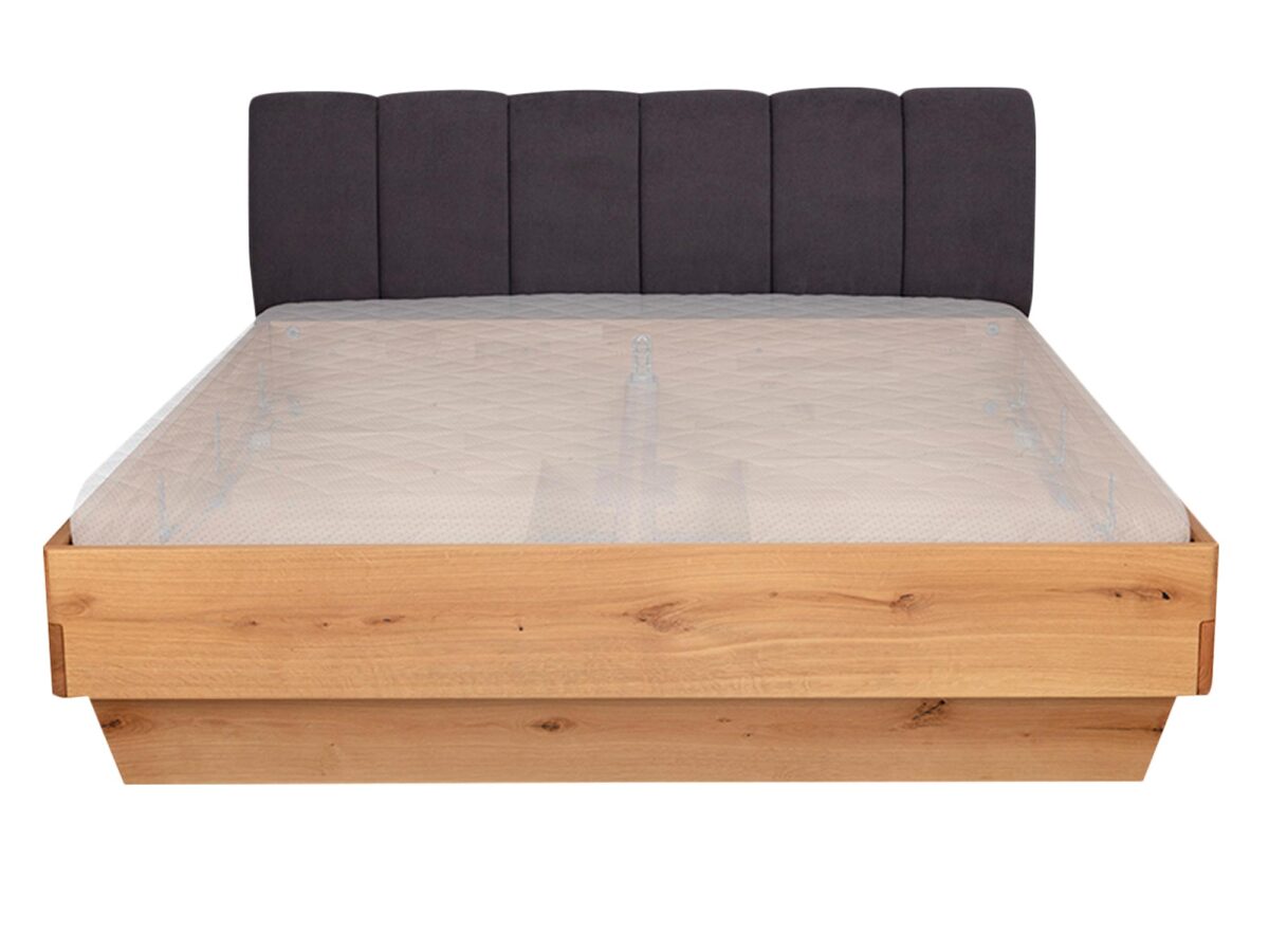 Wygodne łóżko dębowe z pojemnikiem i nowoczesnym designem Dasalia A